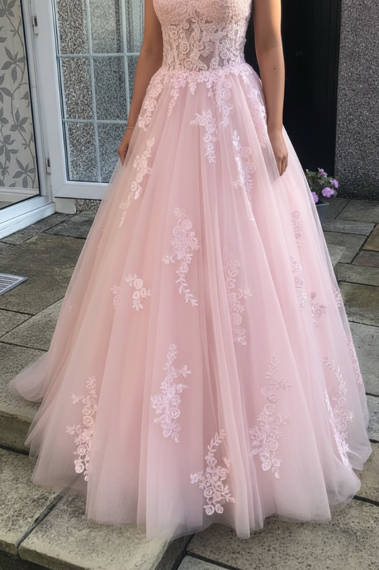 Lavender Arabella Tulle A-Line Gown