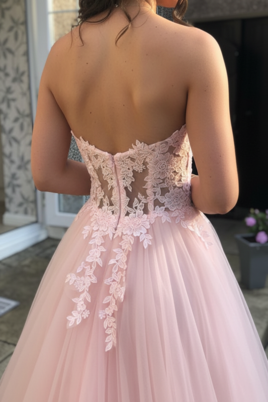Gold Arabella Tulle A-Line Gown