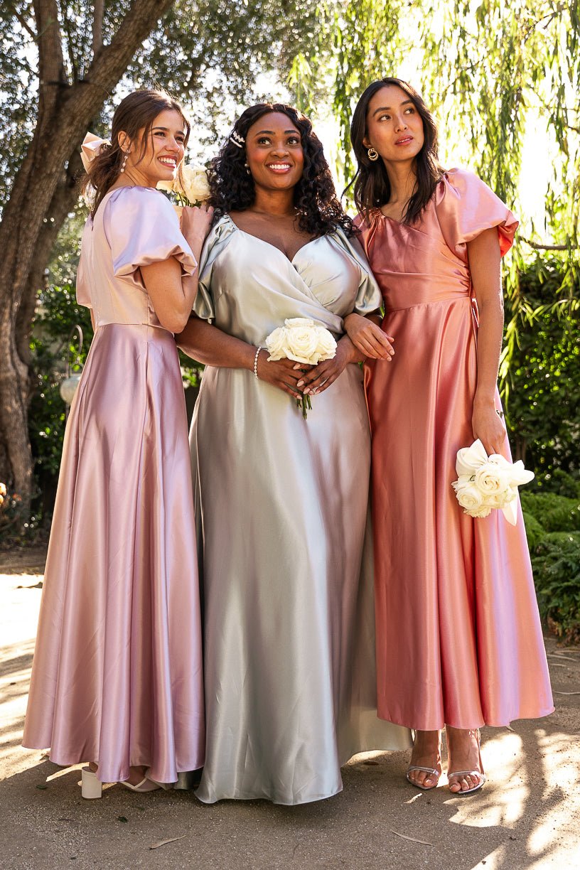 Sage Tessie Silk Slip Dress in Blush