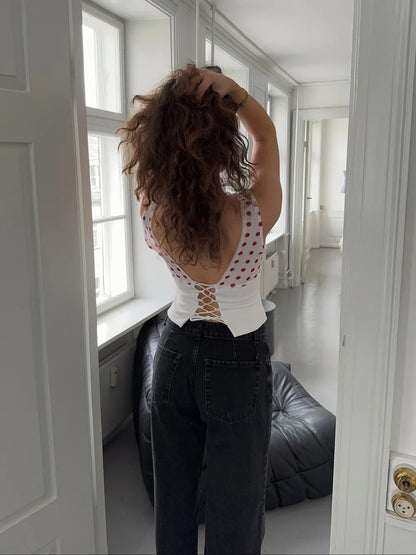 Kimmie polka dotted top