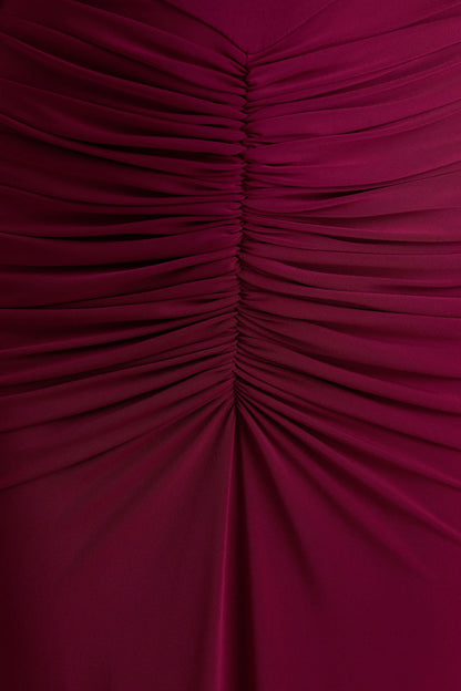 Sleeves Premiere Burgundy Maxi Dress
