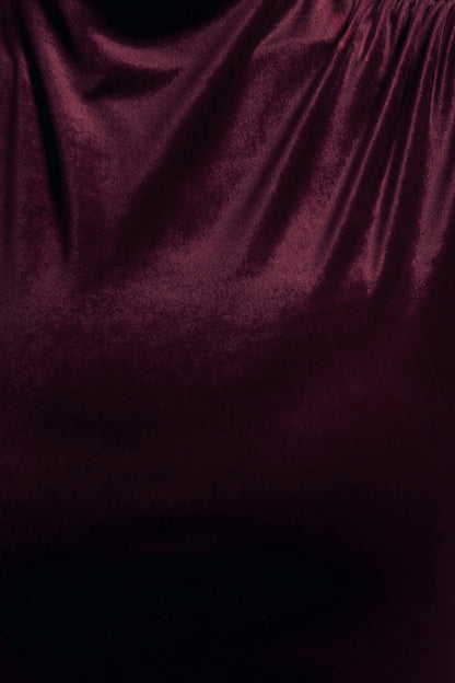 Neck Split Maxi Dress Abilene Port Velvet High-Neck Maxi Dress