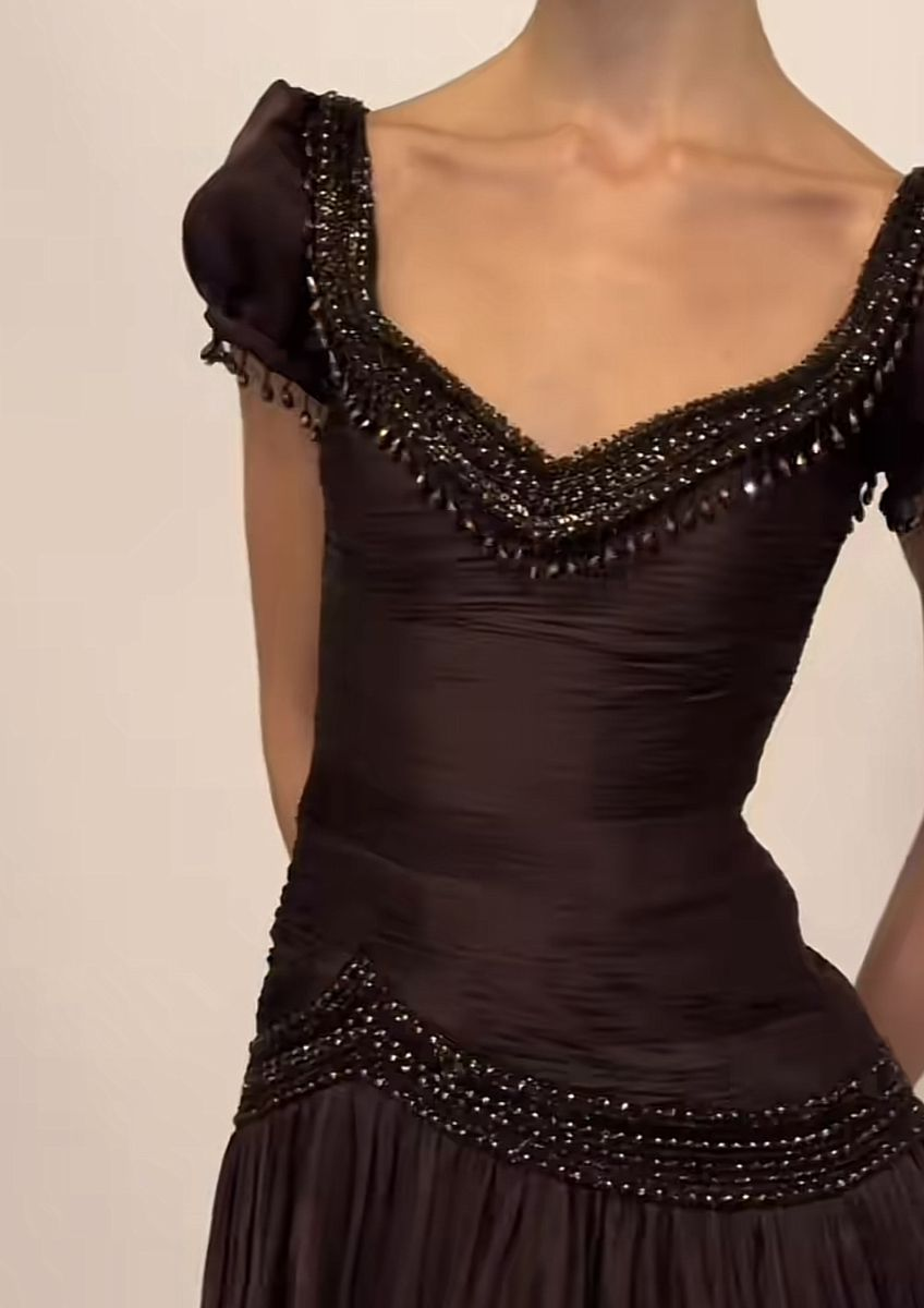 Picture Color Estelle Beaded Chiffon Mermaid Gown