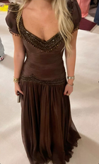 Estelle Beaded Chiffon Mermaid Gown
