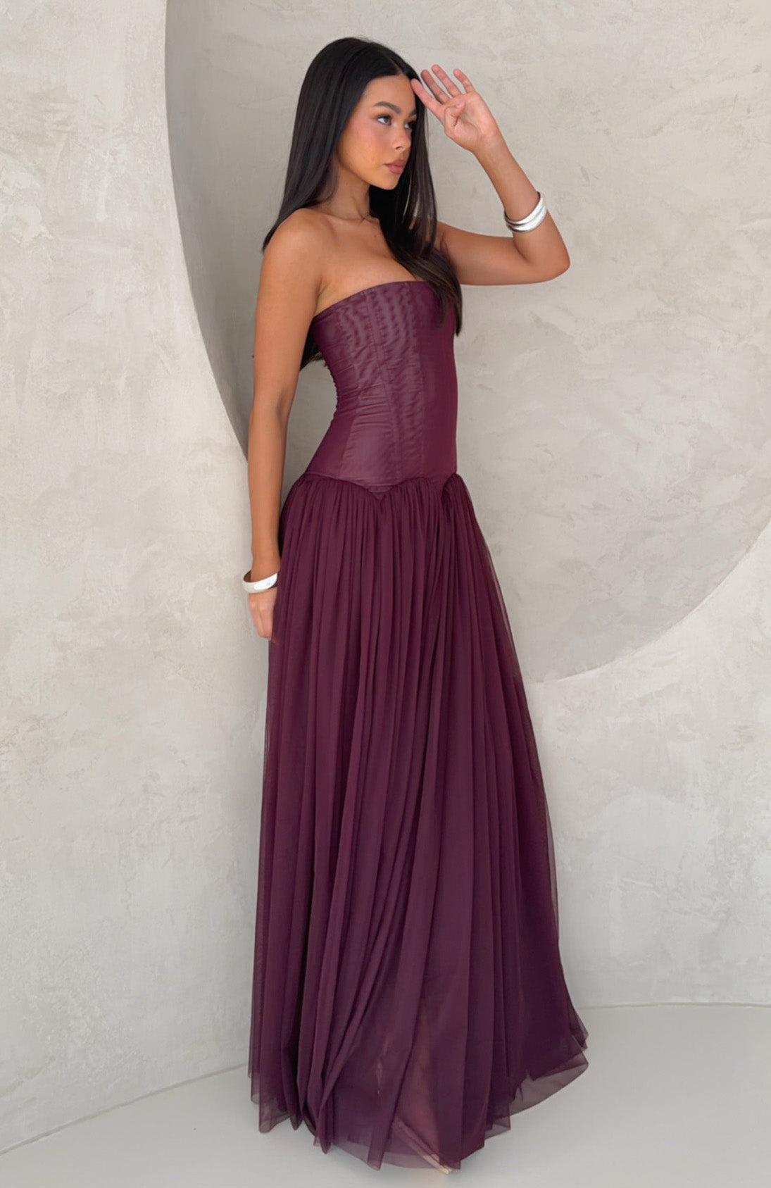 Muse Silk Maxi Dress in Fig
