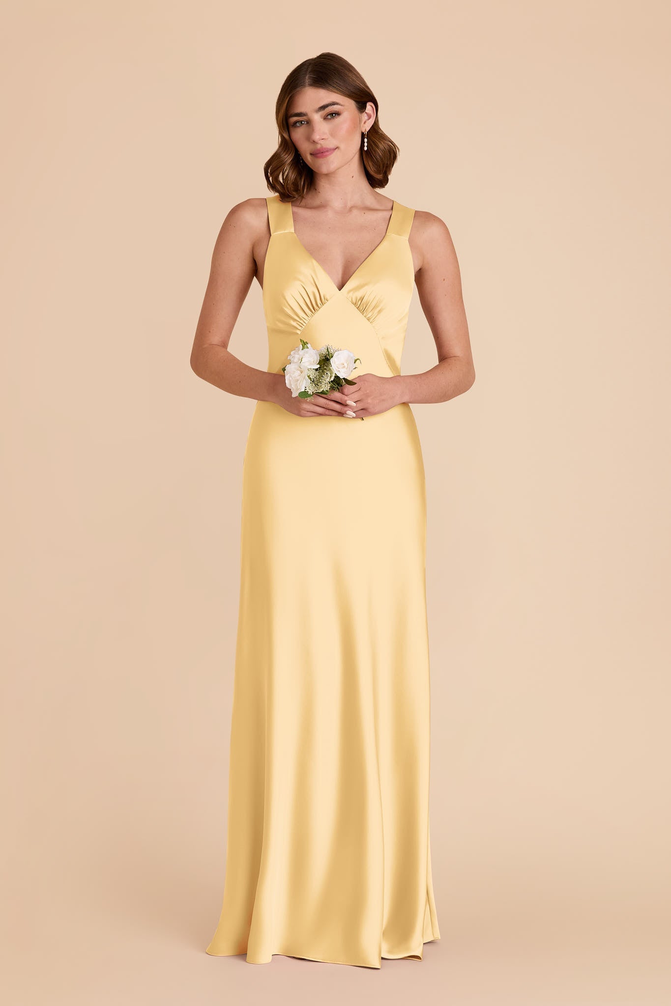 Butter Veronica Matte Satin Dress in Hazelnut Moody Blooms