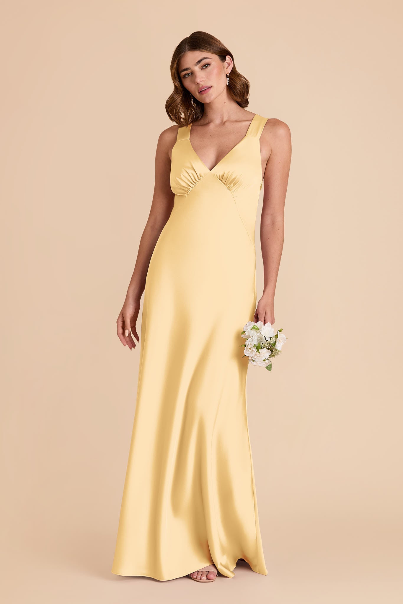 Butter Veronica Matte Satin Dress in Hazelnut Moody Blooms