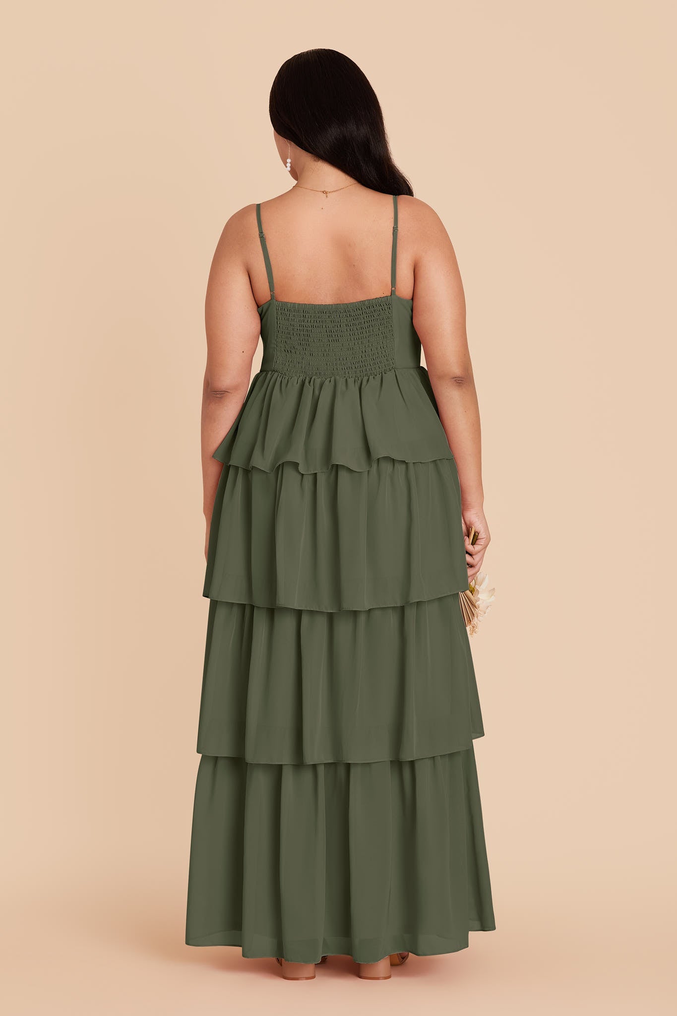 Olive Lola Chiffon Midi Dress in Wild Rose