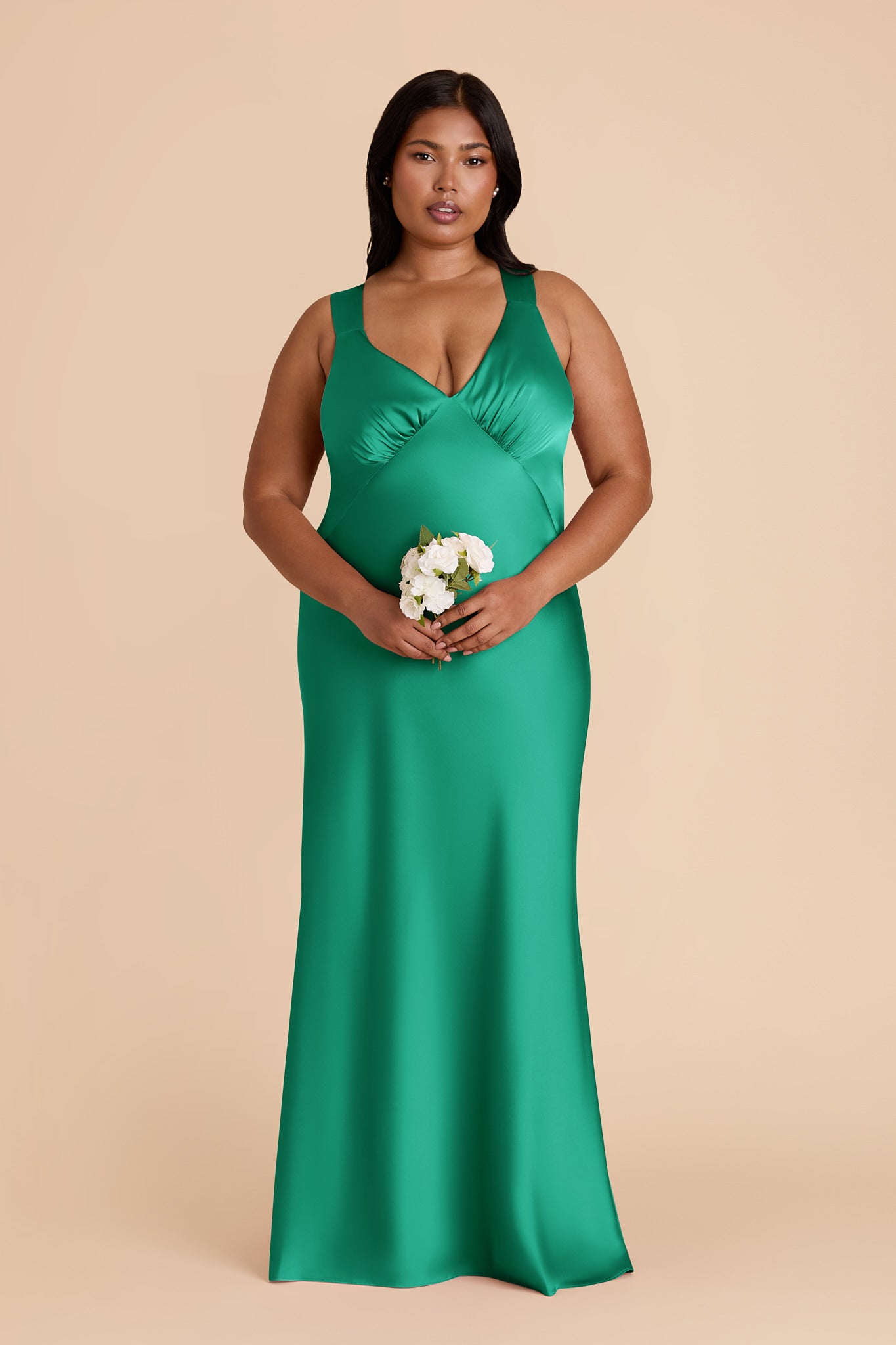 Turquoise Veronica Matte Satin Dress in Hazelnut Moody Blooms