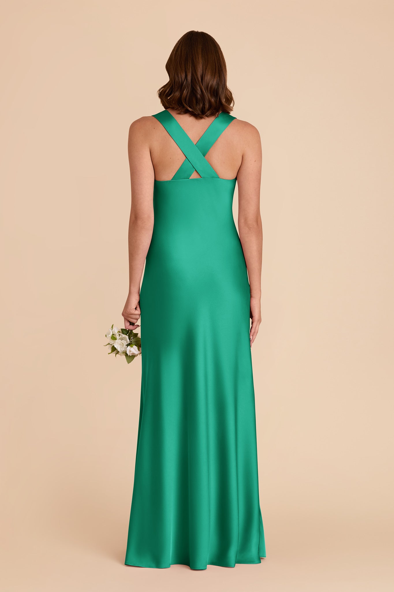 Turquoise Veronica Matte Satin Dress in Hazelnut Moody Blooms