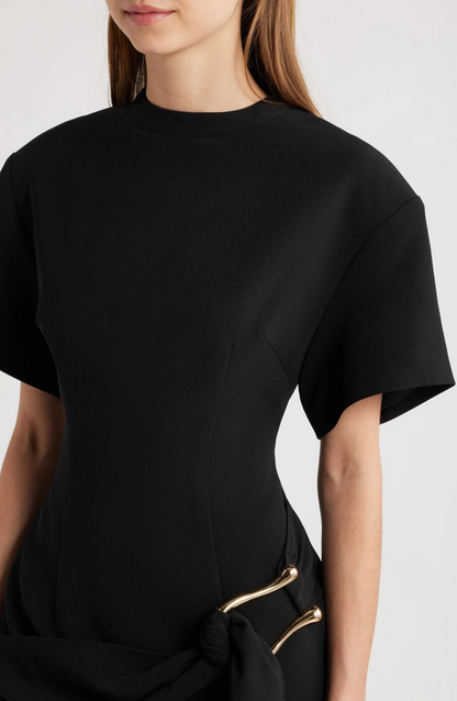 Martini Draped Belt Mini Dress