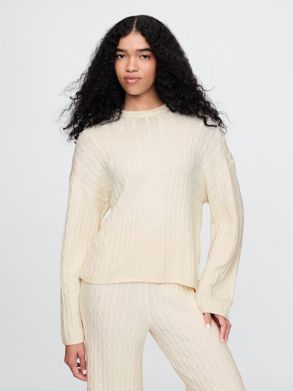 CashSoft Cable-Knit Sweater and Pants